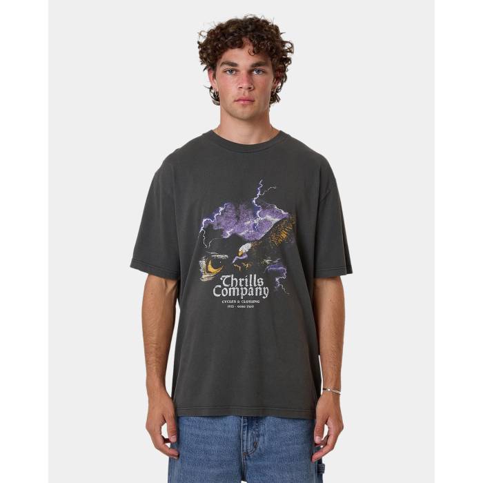 Thrills 【 Mens Flight Risk Oversized T-Shirt Mens Black 】 メンズ Flight フライト Tシャツ メンズ 黒色 ブラック