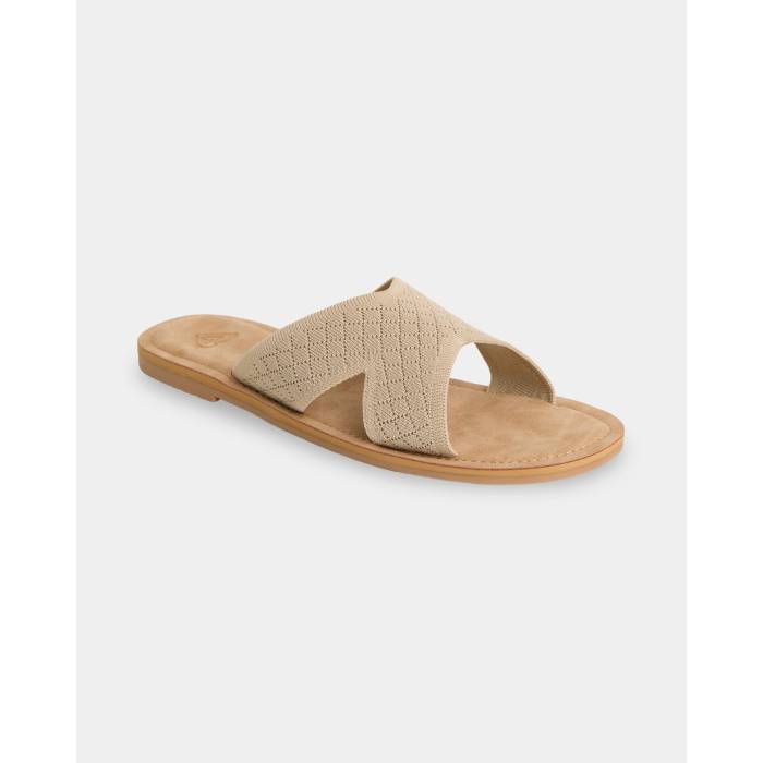 【★百貨店SALE★6/11真夜中2時迄】ロキシー Roxy 【 Womens Andreya Crochet Slides Womens Natural 】 レディース レディース 自然的