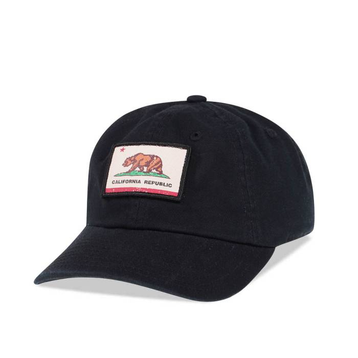 アメリカンニードル American Needle 【 California Republic Black Vintage Casual Strapback Hat Men Black 】 カリフォルニア 黒色 ブラック vintage ビンテージ・ヴィンテージ カジュアル メンズ 黒色 ブラック