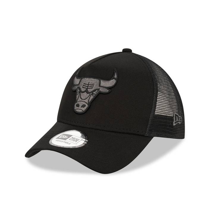 ニューエラ New Era 【 Chicago Bulls Black Graphite A Frame Trucker Snapback Hat Men Black 】 シカゴ ブルズ 黒色 ブラック トラッカー Snapback スナップバック バッグ メンズ 黒色 ブラック
