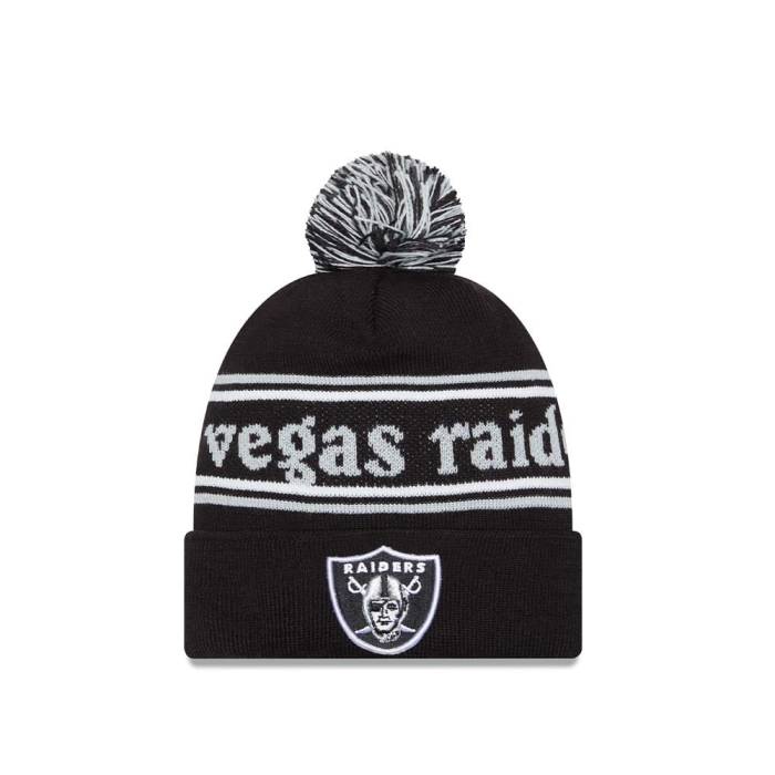 ニューエラ New Era 【 Las Vegas Raiders Script Knit Men Black 】 ベガス レイダース スクリプト ニット メンズ 黒色 ブラック