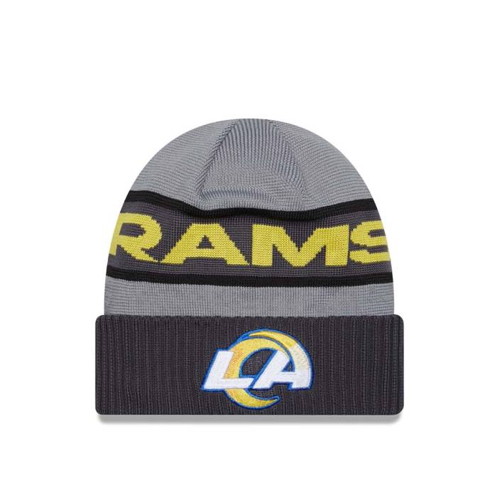 ニューエラ New Era 【 Los Angeles Rams Sideline 2023 Knit Men Gray 】 ラムズ サイドライン ニット メンズ gray 灰色・グレー・グレイ
