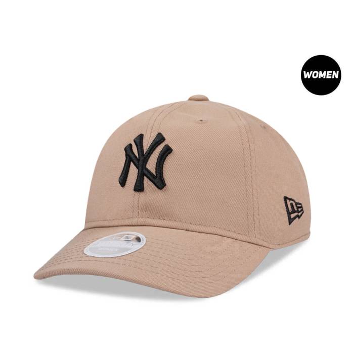 【★百貨店SALE★6/11夜夜中2時迄】ニュー内鰓 New Era 【 New York Yankees Camel Black Womens 9Twenty Strapback Hat Women Beige 】 ヤンキース camel 駱駝 黒いこと 黒いこと レディース レディース ベージュ