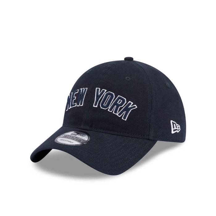 ニューエラ New Era 【 New York Yankees Team Script Navy 9Twenty Strapback Hat Men Navy 】 ヤンキース Team チーム スクリプト 紺色 ネイビー メンズ 紺色 ネイビー|スニケス