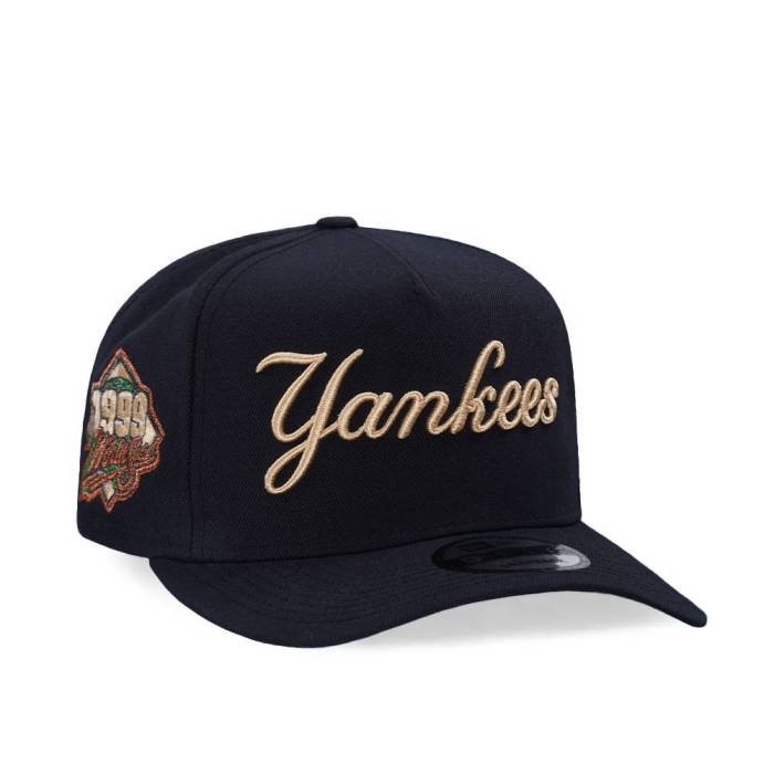ニューエラ New Era 【 New York Yankees World Series 1999 Gold Copper A Frame 9Fifty Snapback Hat Men Navy 】 ヤンキース シリーズ ゴールド 銅色 コッパー Snapback スナップバック バッグ メンズ 紺色 ネイビー