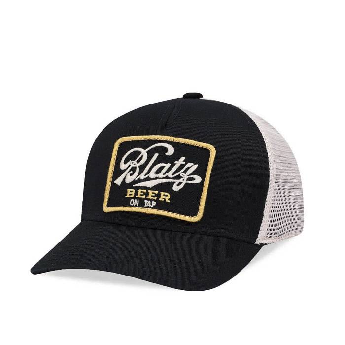 アメリカンニードル American Needle 【 Blatz Valin Trucker Snapback Hat Men Black 】 トラッカー Snapback スナップバック バッグ メンズ 黒色 ブラック
