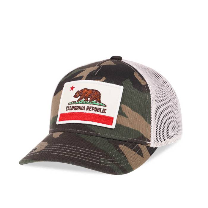 アメリカンニードル American Needle 【 California Republic Camouflage Trucker Snapback Hat Men Camouflage 】 カリフォルニア トラッカー Snapback スナップバック バッグ メンズ