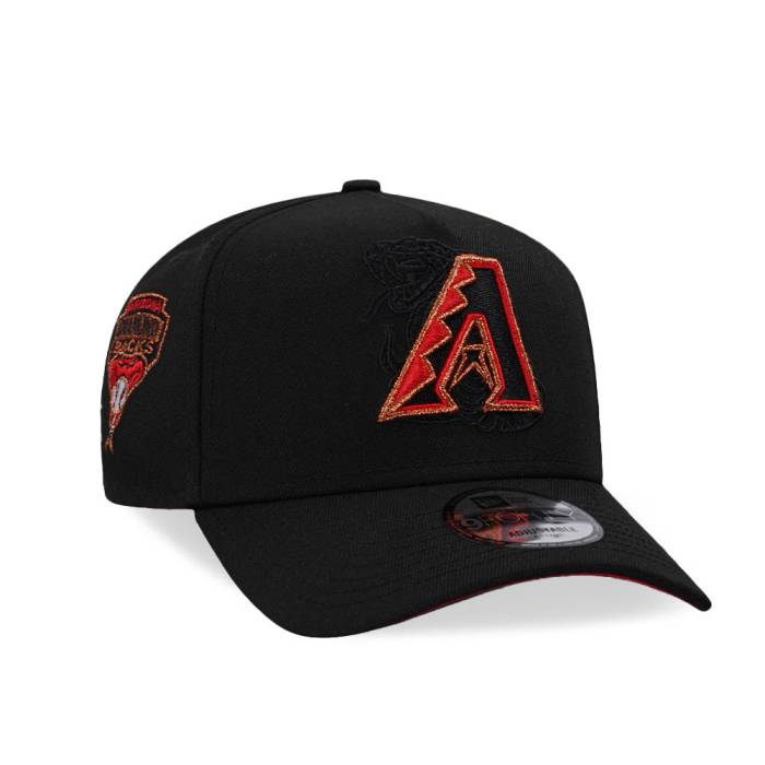 ニューエラ New Era 【 Arizona Diamondbacks Black And Red 9Forty A Frame Snapback Hat Men Black 】 アリゾナ ダイヤモンドバックス 黒色 ブラック Red 赤・レッド Snapback スナップバック バッグ メンズ 黒色 ブラ