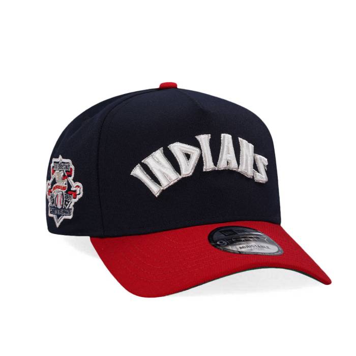 ニューエラ New Era 【 Cleveland Indians American League Two Tone Edition 9Forty A Frame Snapback Hat Men Navy 】 クリーブランド インディアンス Snapback スナップバック バッグ メンズ 紺色 ネイビー｜スニケス