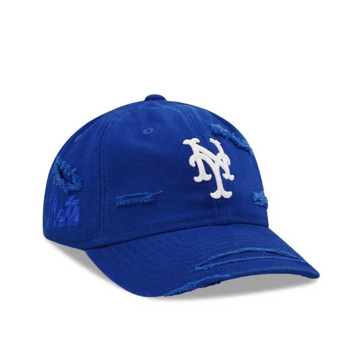 ニューエラ New Era 【 New York Mets Light Royal Washed Distress 9Twenty Strapback Hat Men Blue 】 メッツ メンズ 青色 ブルー｜スニケス