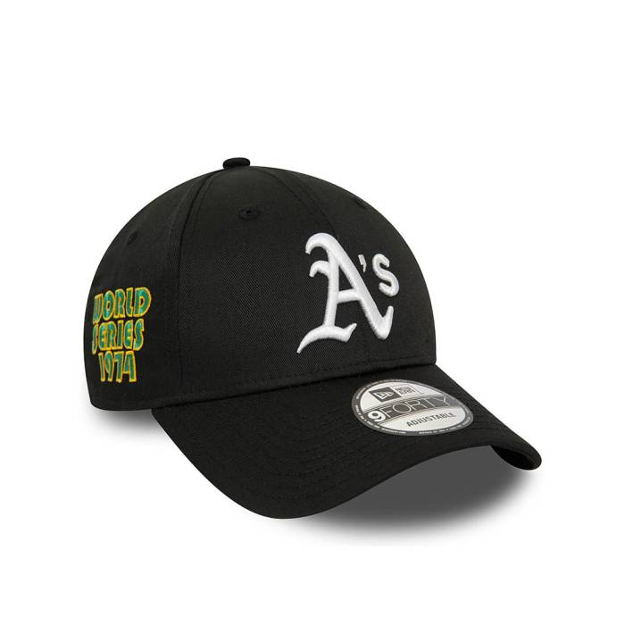 ニューエラ New Era 【 Oakland Athletics World Series 1974 9Forty Snapback Hat Men Black 】 オークランド アスレチックス シリーズ Snapback スナップバック バッグ メンズ 黒色 ブラック