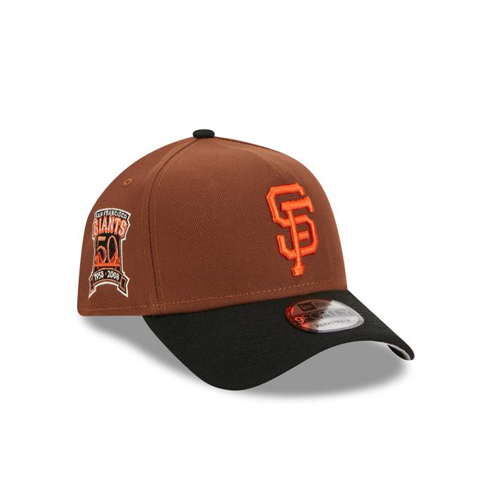 ニューエラ New Era 【 San Francisco Giants 50Th Anniversary Harvest Two Tone 9Forty A Frame Snapback Hat Men Brown 】 ジャイアンツ Snapback スナップバック バッグ メンズ 茶色 ブラウン