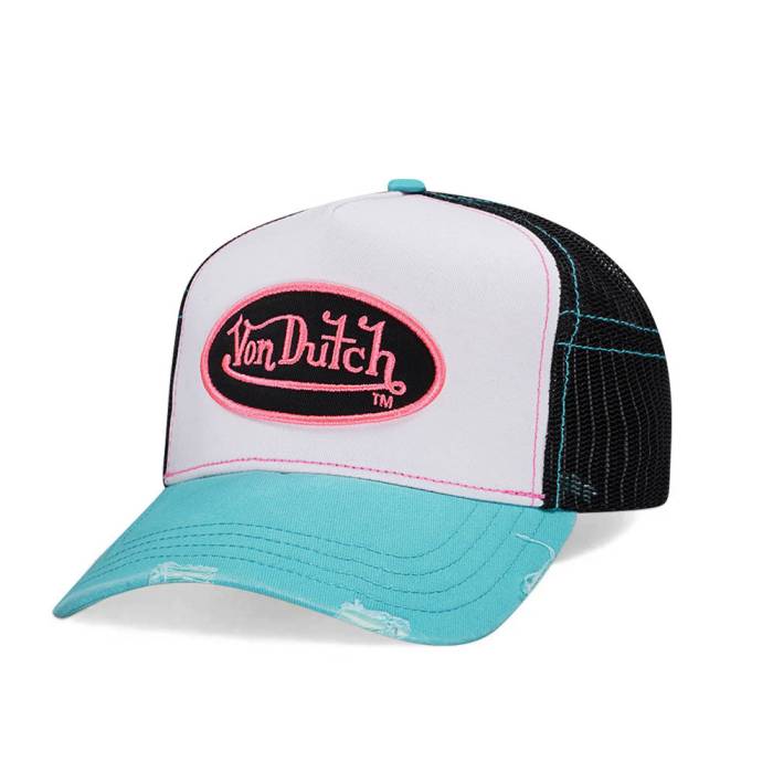 フォンダッチ Von Dutch 【 White Teal Two Tone Edition Trucker A Frame Snapback Hat Men Multicolored 】 白色 ホワイト トラッカー Snapback スナップバック バッグ メンズ
