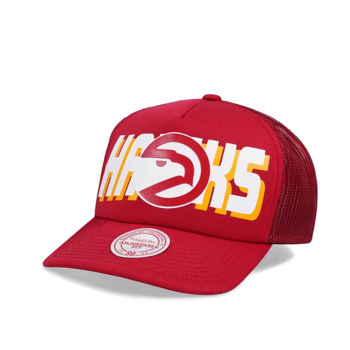 ミッチェルアンドネス Mitchell &Amp; Ness 【 Atlanta Hawks Red Billboard Trucker Snapback Hat Men Red 】 アトランタ ホークス Red 赤・レッド トラッカー Snapback スナップバック バッグ メンズ Red 赤・レッド