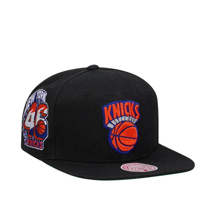ミッチェルアンドネス Mitchell &Amp; Ness 【 New York Knicks Nba Black Side Jam Throwback Edition Snapback Hat Men Black 】 ニックス 黒色 ブラック ジャム Snapback スナップバック バッグ メンズ 黒色 ブラック