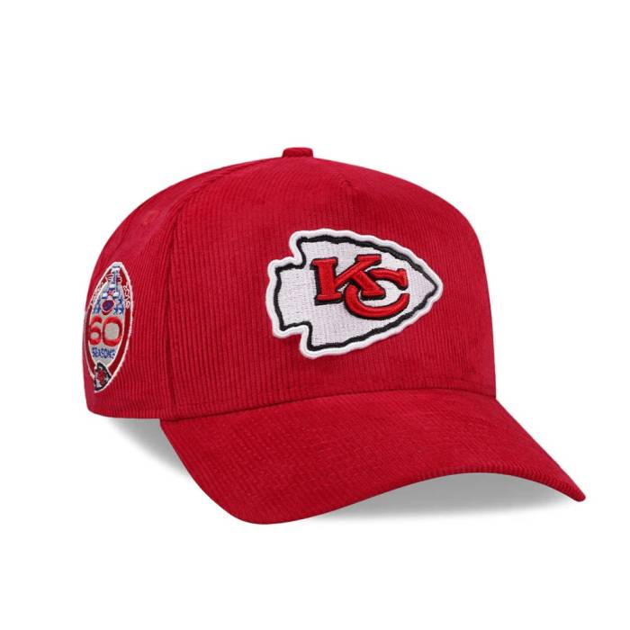 ニューエラ New Era 【 Kansas City Chiefs 60Th Anniversary Red Corduroy Edition 9Forty A Frame Snapback Hat Men Red 】 カンザス シティ チーフス Red 赤・レッド コーデュロイ Snapback スナップバック バッグ メンズ Red|スニケス
