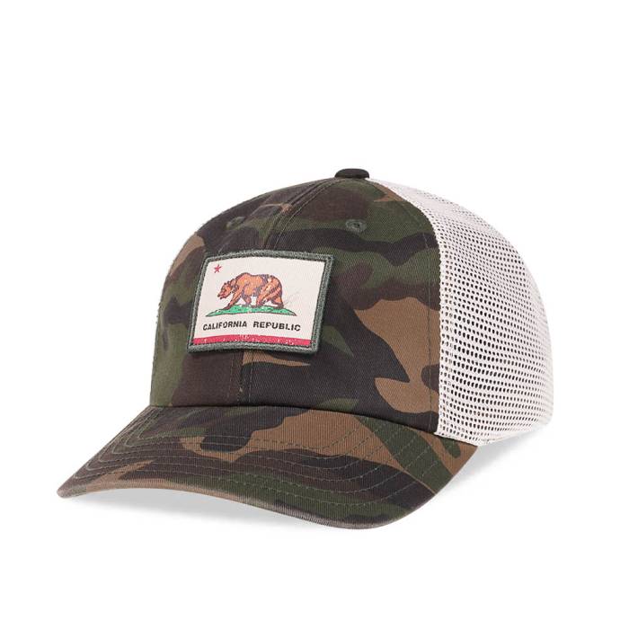 アメリカンニードル American Needle 【 California Republic Camouflage Trucker Strapback Hat Men Camouflage 】 カリフォルニア トラッカー メンズ