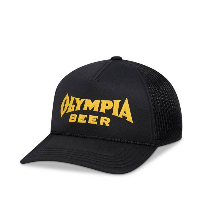 アメリカンニードル American Needle 【 Olympia Foamy Valin Black Trucker Snapback Hat Men Black 】 黒色 ブラック トラッカー Snapback スナップバック バッグ メンズ 黒色 ブラック｜スニケス
