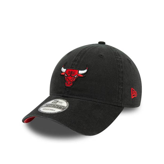ニューエラ New Era 【 Chicago Bulls Black 9Twenty Strapback Hat Men Black 】 シカゴ ブルズ 黒色 ブラック メンズ 黒色 ブラック