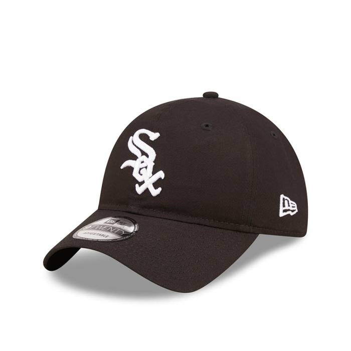 ニューエラ New Era 【 Chicago White Sox League Essential Black 9Twenty Strapback Hat Men Black 】 シカゴ 白色 ホワイト 黒色 ブラック メンズ 黒色 ブラック