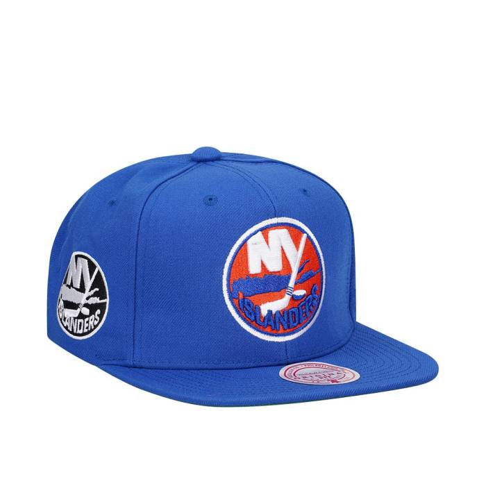 ミッチェルアンドネス Mitchell &Amp; Ness 【 New York Islanders Alternate Flip Snapback Hat Men Blue 】 アイランダース Snapback スナップバック バッグ メンズ 青色 ブルー|スニケス