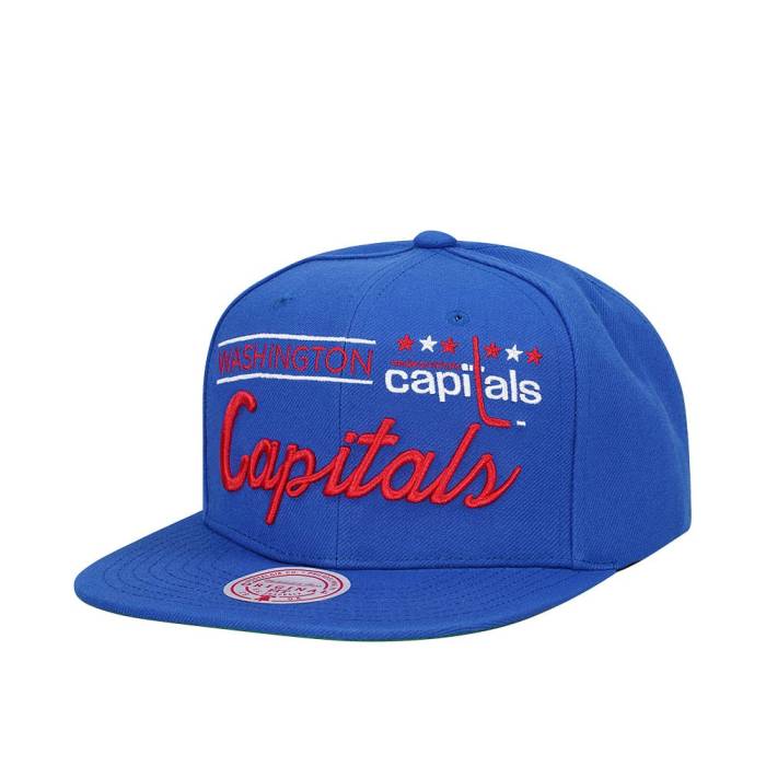ミッチェルアンドネス Mitchell &Amp; Ness 【 Washington Capitals Lock Up Vintage Snapback Hat Men Blue 】 ワシントン キャピタルズ vintage ビンテージ・ヴィンテージ Snapback スナップバック バッグ メンズ 青色|スニケス