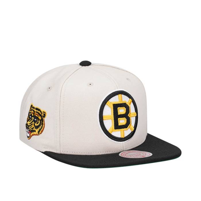 ミッチェルアンドネス Mitchell &Amp; Ness 【 Boston Bruins Vintage Off-White Snapback Hat Men White 】 ボストン ブルーインズ vintage ビンテージ・ヴィンテージ オフホワイト Snapback スナップバック バッグ メ