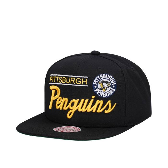 ミッチェルアンドネス Mitchell &Amp; Ness 【 Pittsburgh Penguins Lock Up Vintage Snapback Hat Men Black 】 ピッツバーグ ペンギンズ vintage ビンテージ・ヴィンテージ Snapback スナップバック バッグ メンズ 黒色｜スニケス