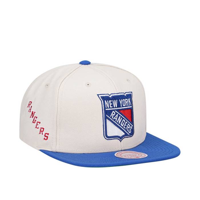 ミッチェルアンドネス Mitchell &Amp; Ness 【 New York Rangers Vintage Off-White Snapback Hat Men White 】 レンジャース vintage ビンテージ・ヴィンテージ オフホワイト Snapback スナップバック バッグ メンズ 白