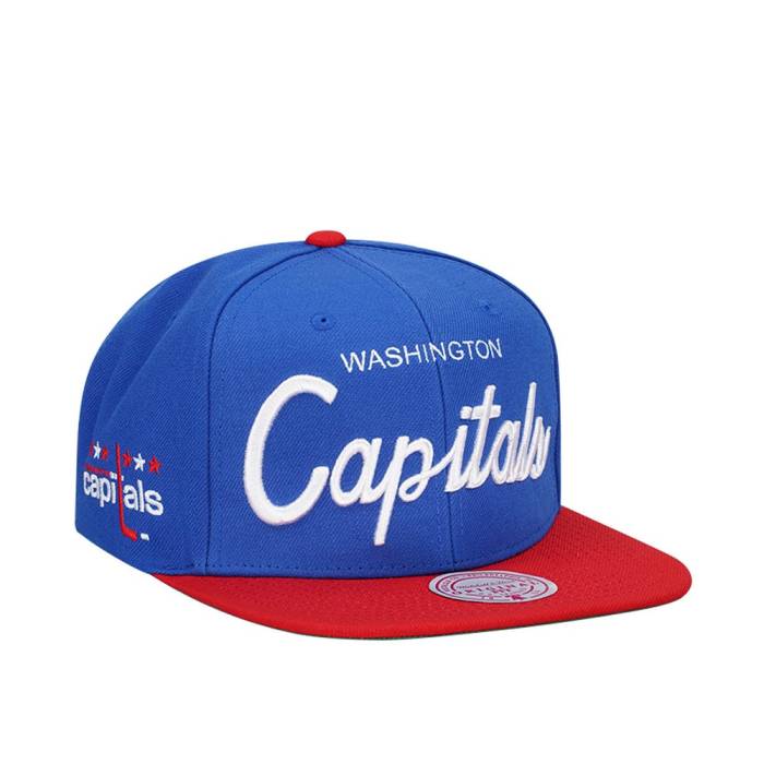 ミッチェルアンドネス Mitchell &Amp; Ness 【 Washington Capitals Vintage Script Snapback Hat Men Blue 】 ワシントン キャピタルズ vintage ビンテージ・ヴィンテージ スクリプト Snapback スナップバック バッグ|スニケス