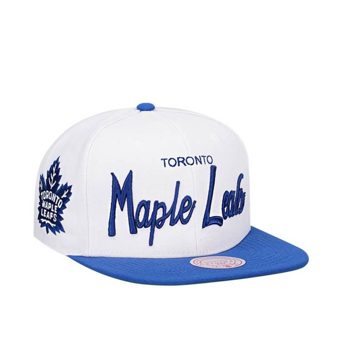 ミッチェルアンドネス Mitchell &Amp; Ness 【 Toronto Maple Leafs Vintage Script Snapback Hat Men White 】 トロント vintage ビンテージ・ヴィンテージ スクリプト Snapback スナップバック バッグ メンズ 白色 ホワ｜スニケス