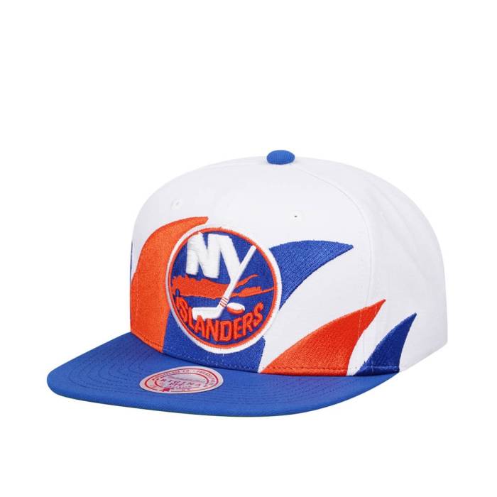 ミッチェルアンドネス Mitchell &Amp; Ness 【 New York Islanders Vintage Sharktooth Snapback Hat Men White 】 アイランダース vintage ビンテージ・ヴィンテージ Snapback スナップバック バッグ メンズ 白色 ホワイ｜スニケス