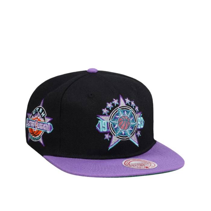ミッチェルアンドネス Mitchell &Amp; Ness 【 Utah Jazz Two Tone Deadstock Hardwood Classic Snapback Hat Men Black 】 ユタ ジャズ クラシック Snapback スナップバック バッグ メンズ 黒色 ブラック