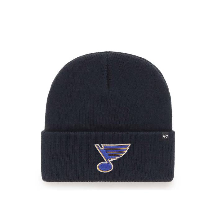 フォーティーセブンブランド 47 Brand 【 St. Louis Blues Navy Edition Cuff Knit Men Navy 】 ブルース 紺色 ネイビー ニット メンズ 紺色 ネイビー