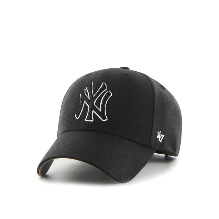 フォーティーセブンブランド 47 Brand 【 47Brand New York Yankees Black And White Classic Snapback Hat Men Black 】 ヤンキース 黒色 ブラック 白色 ホワイト クラシック Snapback スナップバック バッグ メンズ 黒 10,001円