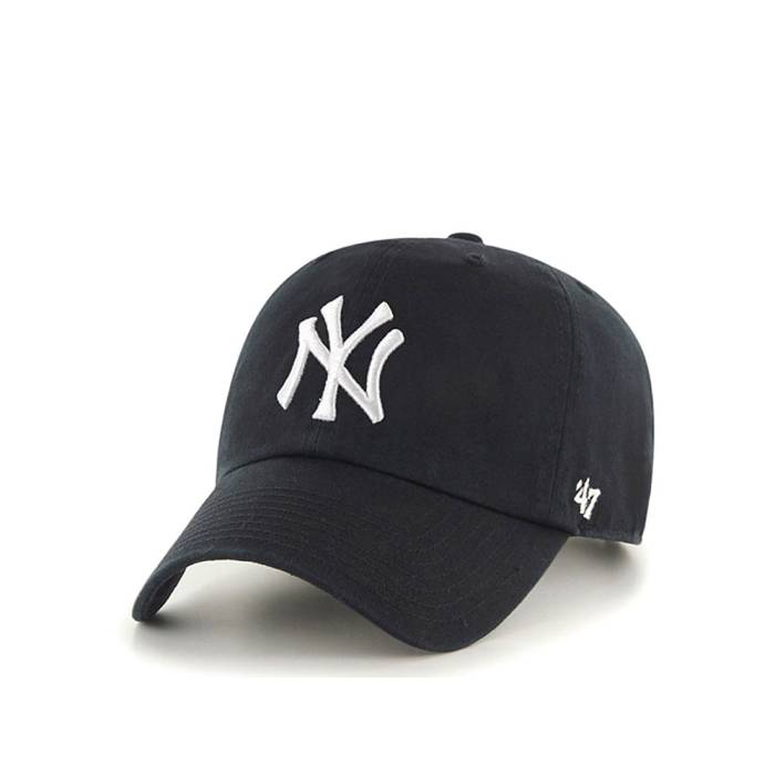 フォーティーセブンブランド 47 Brand 【 47Brand New York Yankees Clean Up Black Strapback Hat Men Black 】 ヤンキース 黒色 ブラック メンズ 黒色 ブラック