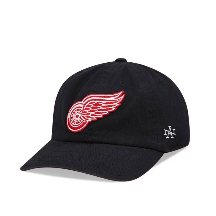 アメリカンニードル American Needle 【 Detroit Red Wings Black Ballpark Dadhat Strapback Hat Men Black 】 デトロイト Red 赤・レッド 黒色 ブラック メンズ 黒色 ブラック