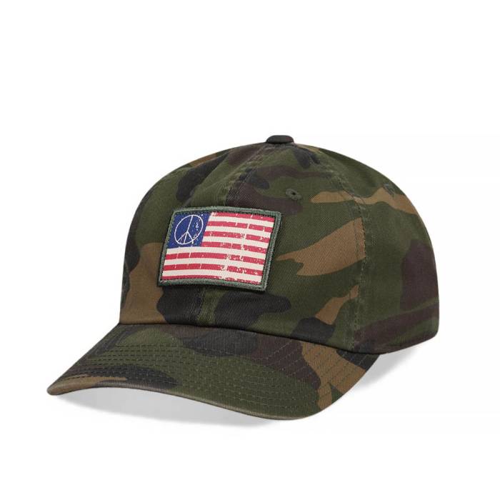 アメリカンニードル American Needle 【 Usa Ballpark Patch Peace Camo Dadhat Strapback Hat Men Camouflage 】 カモ柄 メンズ