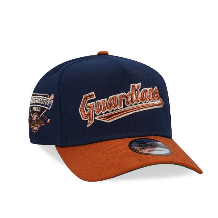 ニューエラ New Era 【 Cleveland Guardians Progressive Field Copper Two Tone 9Forty A Frame Snapback Hat Men Blue 】 クリーブランド Field フィールド 銅色 コッパー Snapback スナップバック バッグ メンズ 青色 ブルー