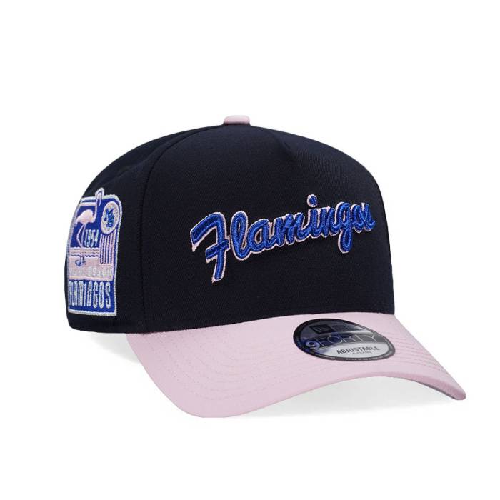 ニューエラ New Era 【 Miami Beach Flamingos 1954 Navy Pink Two Tone 9Forty A Frame Snapback Hat Men Navy 】 マイアミ 紺色 ネイビー pink ピンク Snapback スナップバック バッグ メンズ 紺色 ネイビー