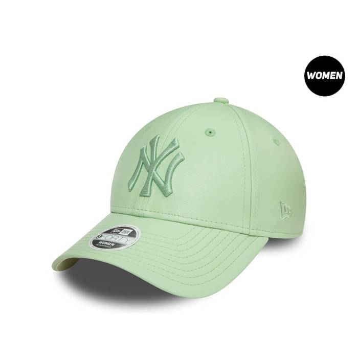 【★百貨店SALE★6/11夜夜中2時迄】ニュー内鰓 New Era 【 New York Yankees Mint Leather Womens 9Forty Snapback Hat Women Green 】 ヤンキース なめし革 レディース Snapback スナップバック 御徒面子 レディース green 緑・緑であること