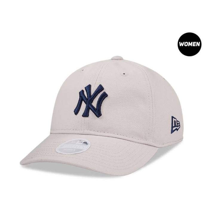 【★百貨店SALE★6/11夜夜中2時迄】ニュー内鰓 New Era 【 New York Yankees Stone Womens 9Twenty Strapback Hat Women Beige 】 ヤンキース レディース レディース ベージュ