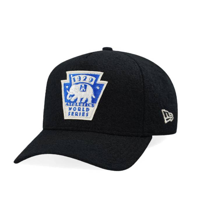 ニューエラ New Era 【 Oakland Athletics World Series 1929 Black Edition 9Forty A Frame Snapback Hat Men Black 】 オークランド アスレチックス シリーズ 黒色 ブラック Snapback スナップバック バッグ メンズ 黒色 ブ｜スニケス