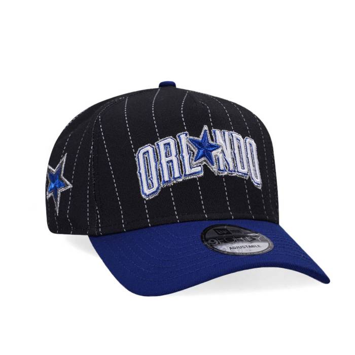 ニューエラ New Era 【 Orlando Magic Pinstripe Two Tone Edition 9Forty A Frame Snapback Hat Men Black 】 オーランド マジック Snapback スナップバック バッグ メンズ 黒色 ブラック