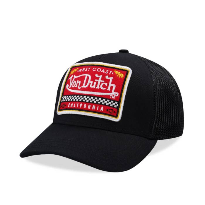 フォンダッチ Von Dutch 【 California Black Trucker Edition Snapback Hat Men Black 】 カリフォルニア 黒色 ブラック トラッカー Snapback スナップバック バッグ メンズ 黒色 ブラック