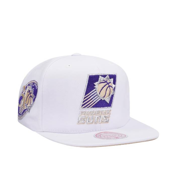 ミッチェルアンドネス Mitchell &Amp; Ness 【 Phoenix Suns 30Th Anniversary Winter White Hardwood Classic Snapback Hat Men White 】 フェニックス サンズ ウィンター 白色 ホワイト クラシック Snapback スナップバック｜スニケス