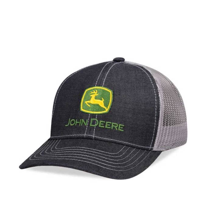 John Deere 【 Twill &Amp; Mesh Logo Charcoal Trucker Snapback Hat Men Gray 】 ロゴ チャコール トラッカー Snapback スナップバック バッグ メンズ gray 灰色・グレー・グレイ