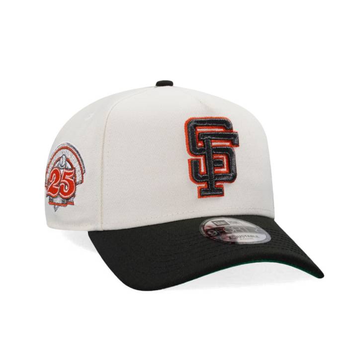 ニューエラ New Era 【 San Francisco Giants 25Th Anniversary Chrome Throwback Two Tone Edition 9Forty A Frame Snapback Hat Men White 】 ジャイアンツ Snapback スナップバック バッグ メンズ 白色 ホワイト