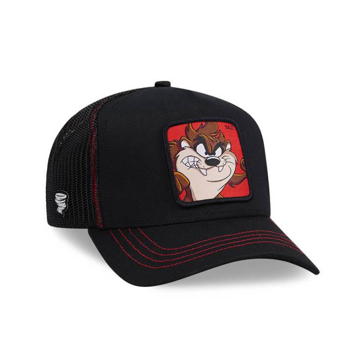 Capslab 【 Looney Tunes Taz Black Trucker Snapback Hat Men Black 】 黒色 ブラック トラッカー Snapback スナップバック バッグ メンズ 黒色 ブラック