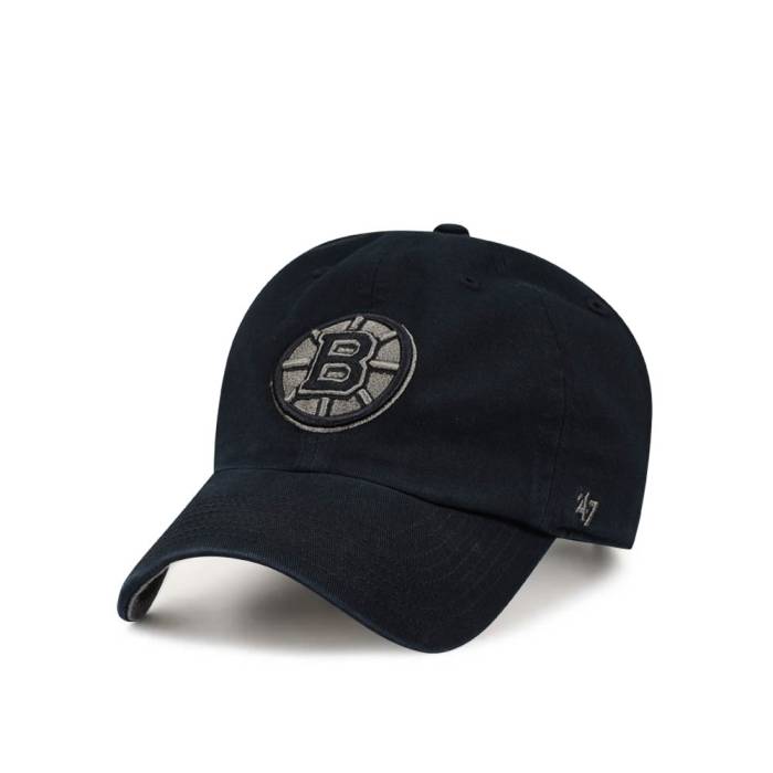 フォーティーセブンブランド 47 Brand 【 47Brand Boston Bruins Black Ballpark Camo Clean Up Strapback Hat Men Black 】 ボストン ブルーインズ 黒色 ブラック カモ柄 メンズ 黒色 ブラック